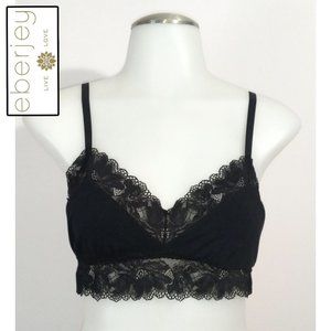 EBERJEY Rosalia Lace-Trimmed Stretch-TENCEL Modal Jersey Bra Sz S